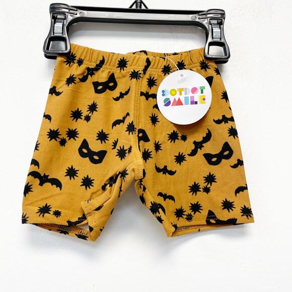Dot Dot Smile Kids Brown Halloween Print Leggings Shorts Size 5/6 - Picture 1 of 4